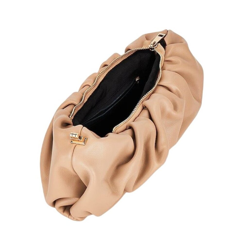 8 Other Reasons Puff Shoulder Bag in Khaki One Size New Womens Faux Leather - Picture 3 of 10